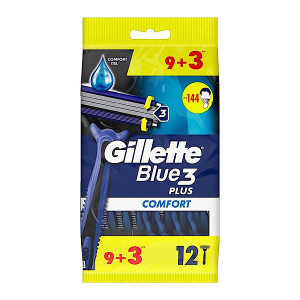 خود تراش ژیلت Gillette مدل Blue 3 بسته 12 عددی