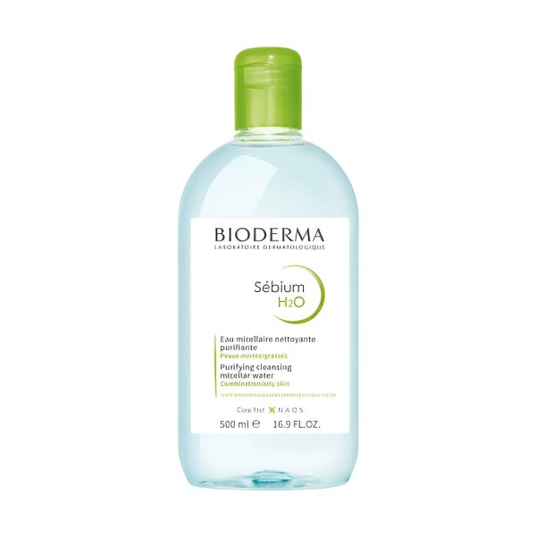 میسلار واتر پوست چرب H2O Sensibio بایودرما حجم 500 میلی لیتر