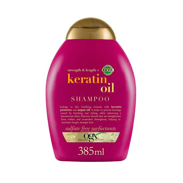 شامپو موی او جی ایکس مدل Keratin Oil حجم 385ml