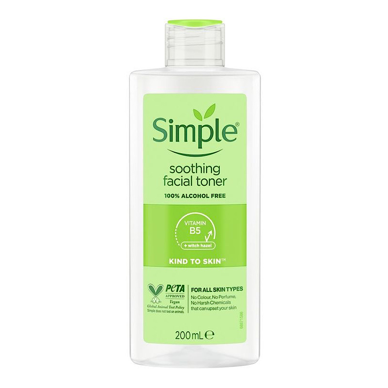 IMG_2264-1.jpeg تونر سیمپلSIMPLE مدل کایند تو اسکین kind to skin حجم 200 میلی لیتر - Image 1