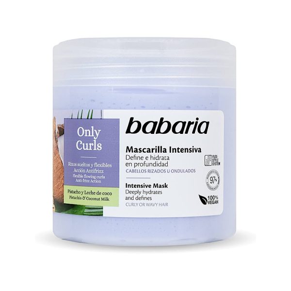 ماسک آبرسان عمیق مو باباریا babaria مدل Only Curls مناسب موهای فر و مجعد