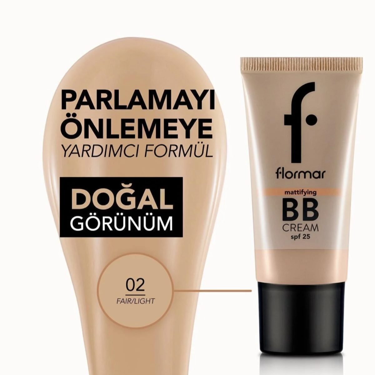 بی بی کرم مات ‌کننده فلورمار -BB CREAM SPF 20 - Image 2