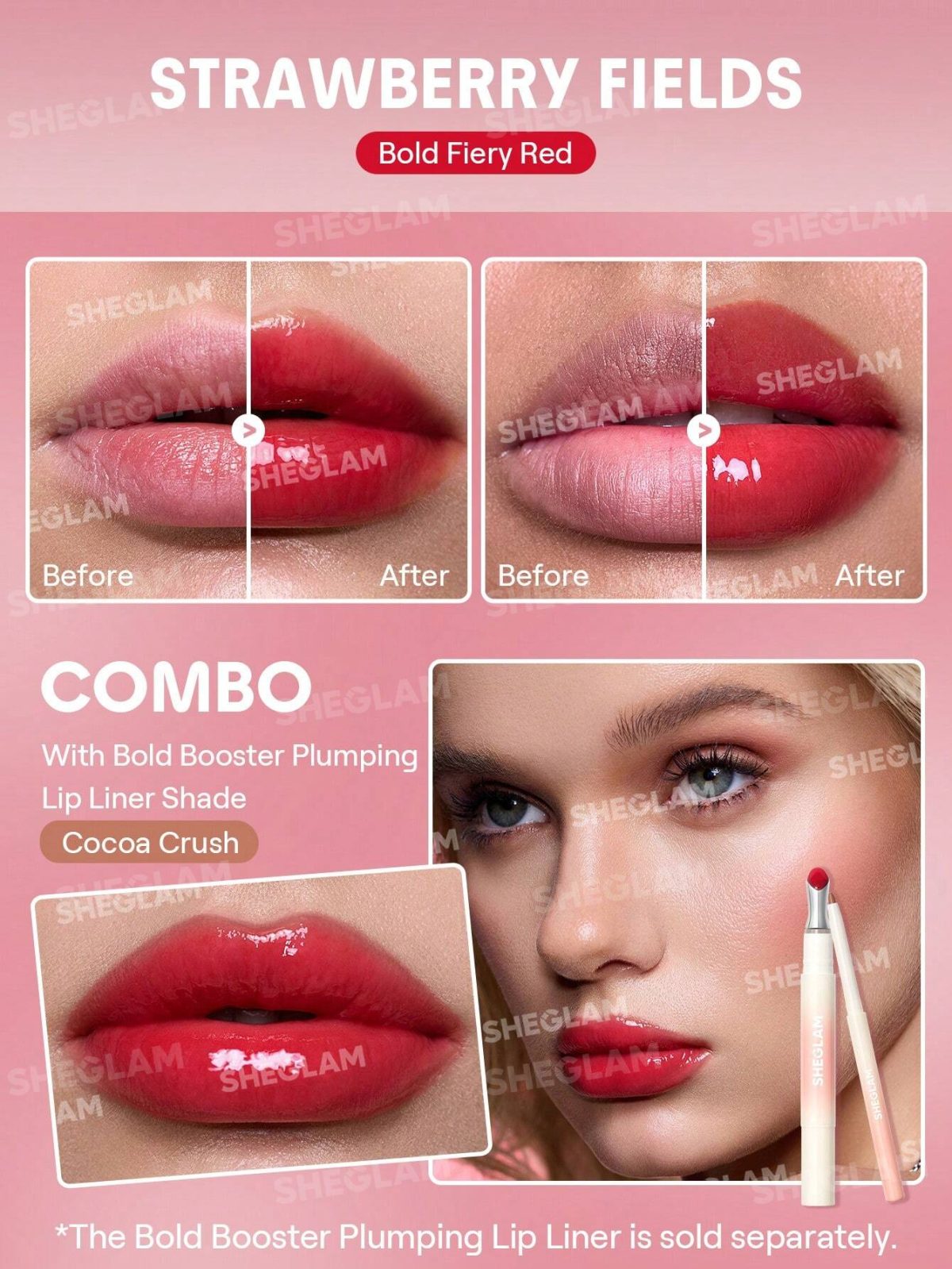 لیپ پلامپر و حجم دهنده لب بولد بوستر شیگلم (Bold Booster Lip Plumper Sheglam) - Image 2